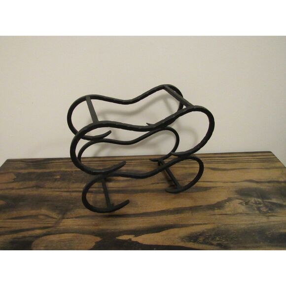 Vintage Wrought Iron Scrolling Wine Rack, Circa 1970s MCM - Picture 4 of 7